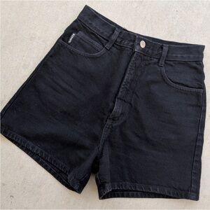 Vintage Bongo High Waisted Black Denim Shorts
